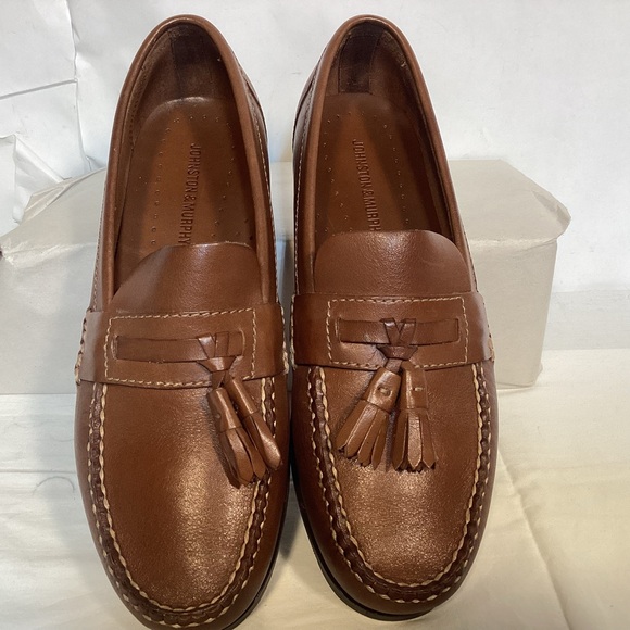 Brown Leather Tassel Loafers By Johnston & Murphy Men’s size 8 1/2